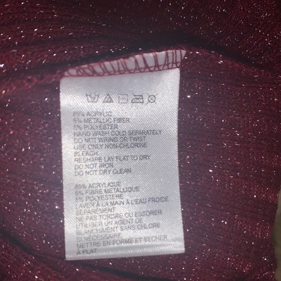 Urban Outfitters Size XS Red Metallic Mock Neck Mini Dress - Picture 6 of 6